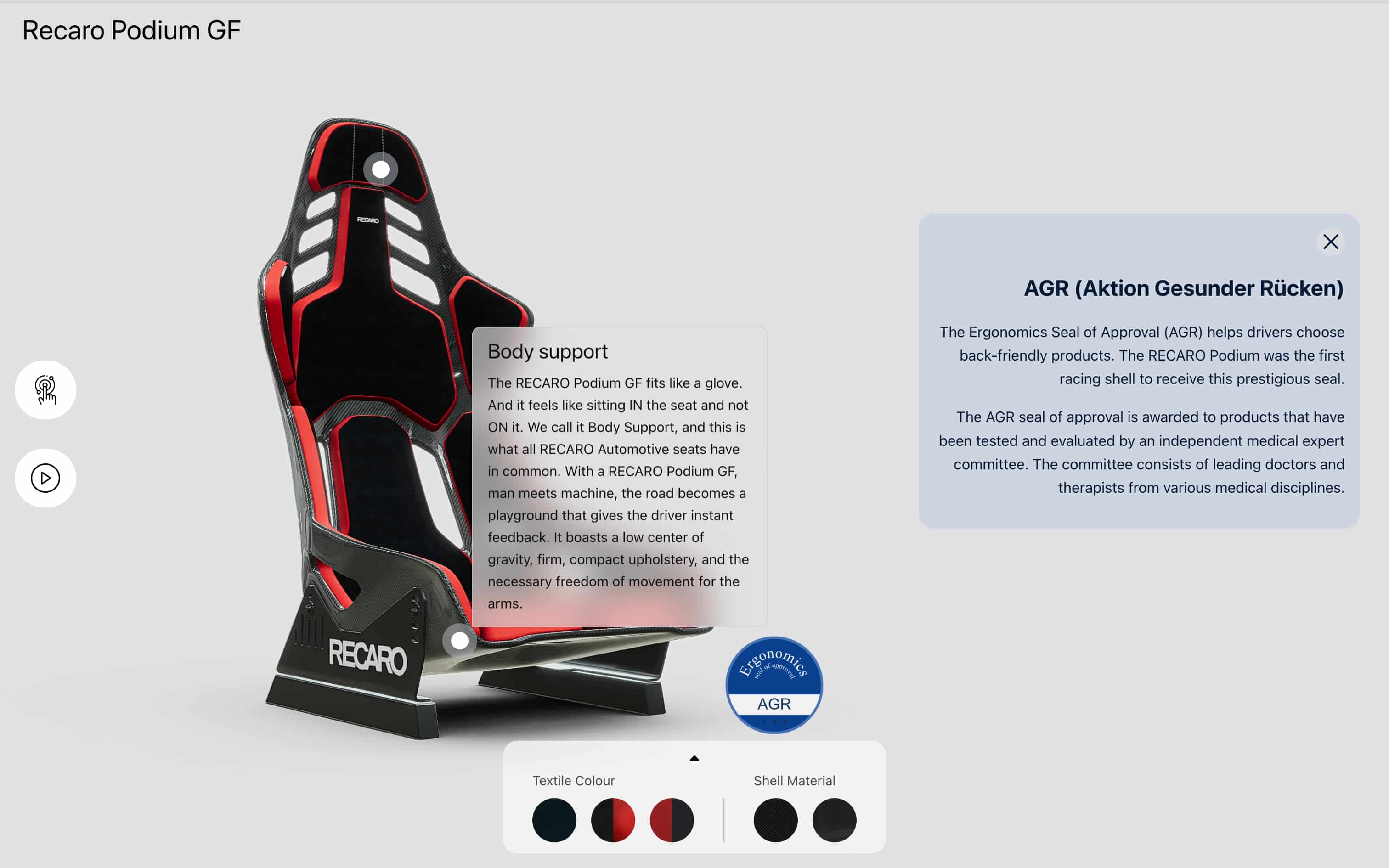 Demo Recaro pour VisCircle